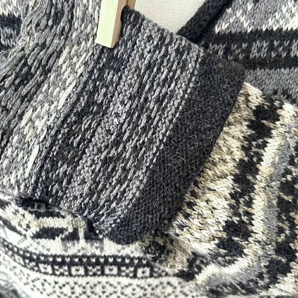 Lane Bryant Fair Isle Blue Tunic Sweater Wool Blend V Neck Venezia SZ 22/24 - Picture 7 of 10